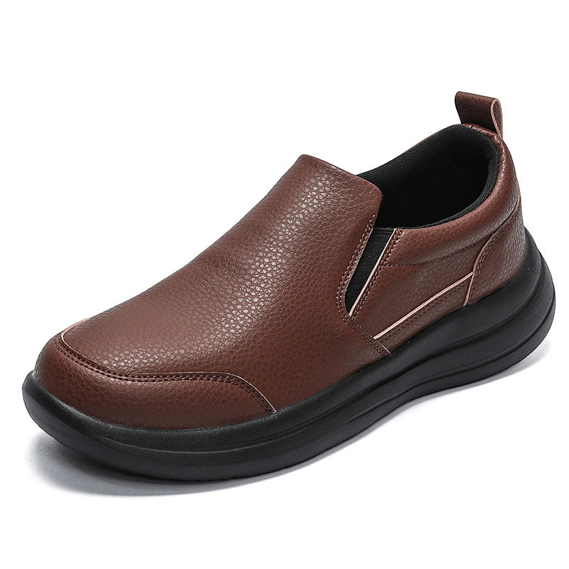 Men's Luxury Leather Slip-On Loafers | Lightweight Casual Walking Shoes
