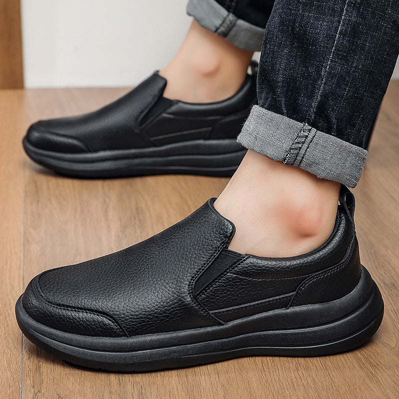 Men's Luxury Leather Slip-On Loafers | Lightweight Casual Walking Shoes