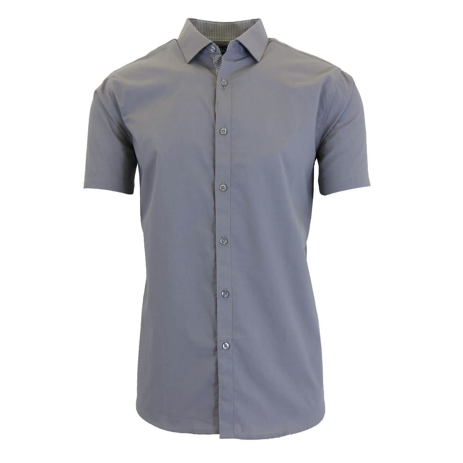 Mens Short Sleeve Dress Shirt